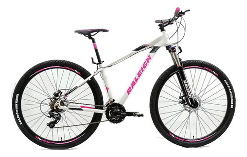 Bicicleta Mtb Dama Raleigh Mojave 2.0 Rod 29 Aluminio Disco Color Blanco/Fucsia Tamaño del cuadro XS