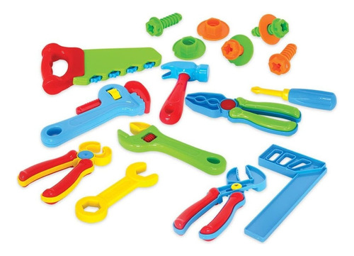 Brinquedo Kit Mega Ferramentas Infantil 18 Peças Maral