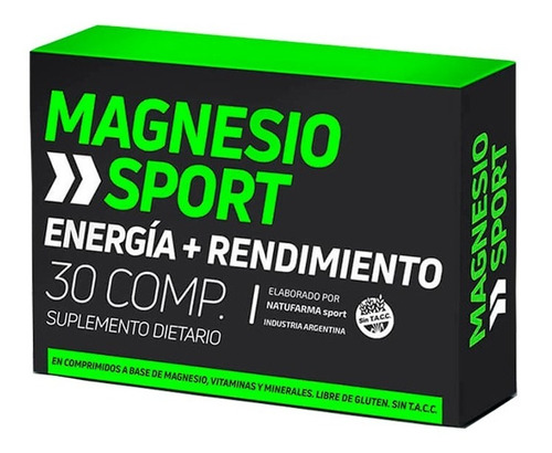 Imagen 1 de 1 de Suplemento En Comprimidos Natufarma Magnesio Sport 30 Un