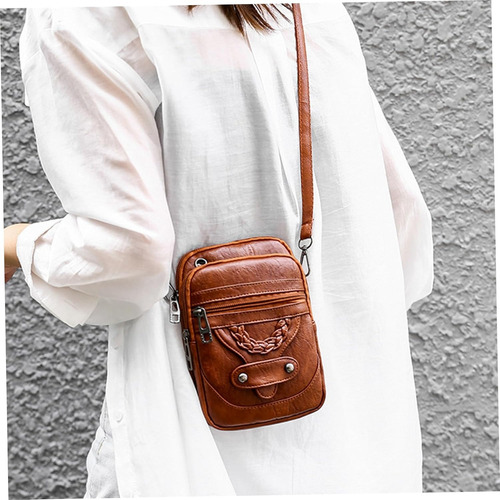 Bolso Multifuncional Impermeable Y Antirrobo Para Moda Mujer Marrón Suave Tirantes Para Los Hombros Marrón
