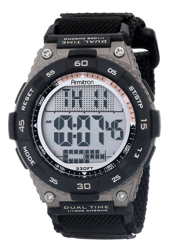 Reloj Hombre Armitron 40-8330blk Cuarzo Pulso Negro En Nylon