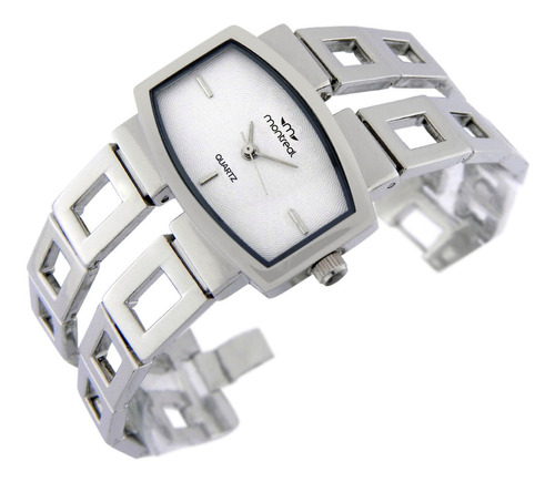 Reloj Montreal Mujer Ml756 Metálico Color de la malla Plateado Color del bisel Plateado Color del fondo Blanco