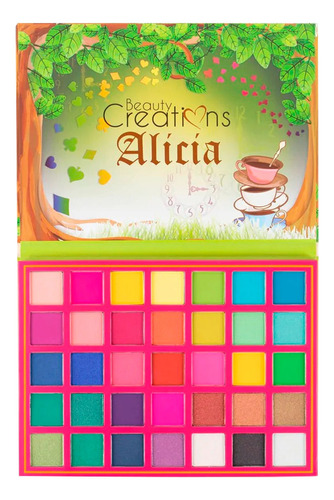 Paleta De Sombras Beauty Creations Alicia 35 Tonalidades Color de la sombra Colorida