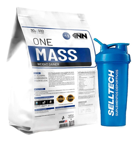 Ganador De Peso Inn One Mass 5kg Vainilla + Shaker