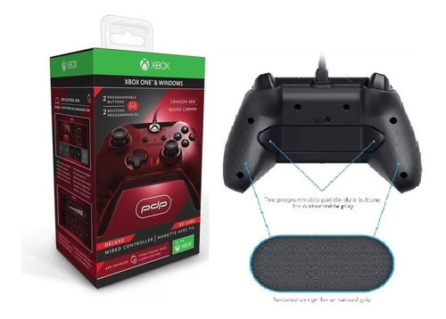 Control Xbox One/pc Rojo Deluxe Pdp Alambrico (en D3 Gamers