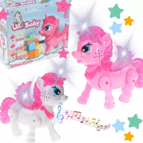 Robot de juguete unicornio que baila, sonidos y luces