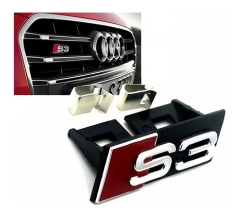 Emblema Audi A3 S3 Persiana Sline Delantero Rs Negro