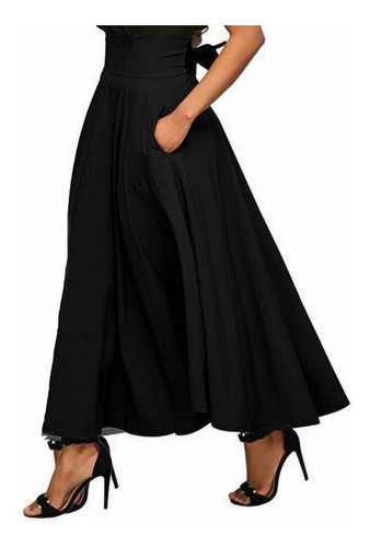 Skirt Feminine Skirt Evasê Skirt Ankle High Waist Skirt