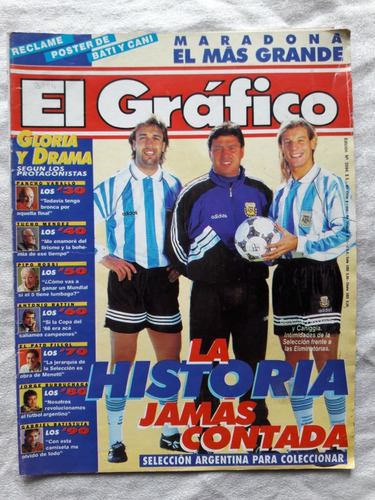 El Gráfico Nº 3994 Año 1996 Batistuta Pasarella Y Caniggia 