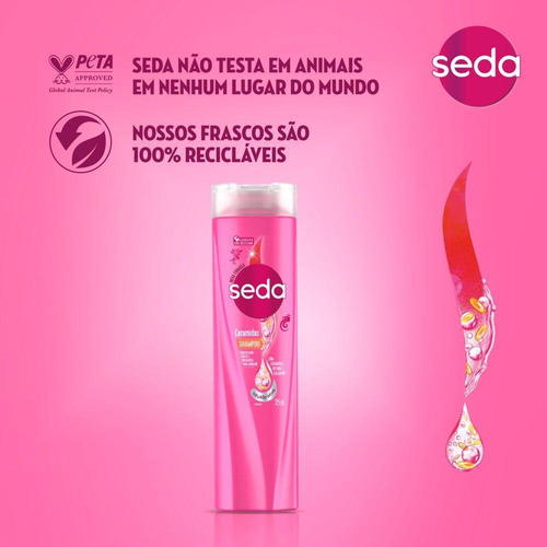Kit Com 3 Shampoos Seda Ceramidas 325ml
