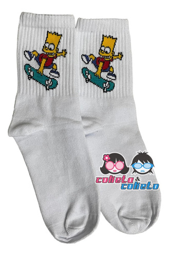 Medias Tenis Bart Simpsons Skate - Coketacoketo