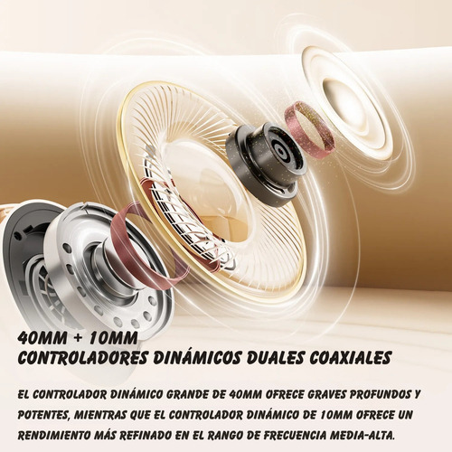 Audífonos Bluetooth Soundpeats Space Pro Sonido Hi-res Y Cancelación De Ruido Negro
