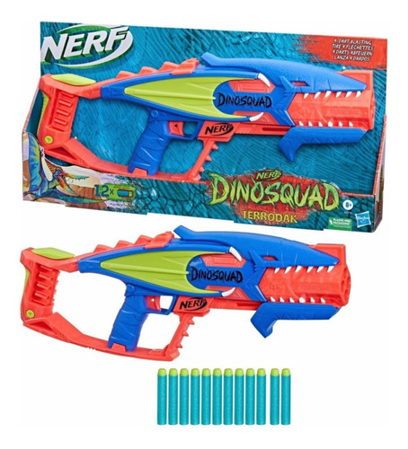 Nerf Dinosquad - Terrodak - 12 Dardos Nerf Elite