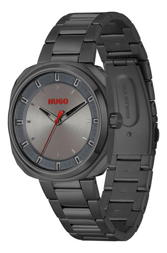 Reloj Hugo Para Hombre 1530311 Acero Inoxidable Negro