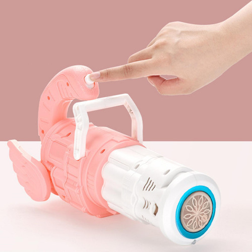 Niños Pequeños Cool Gatling Bubble Gun Maker Bubble Rosa