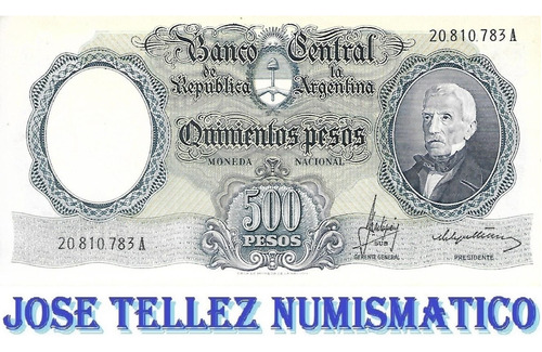 Bottero 2120 $ 500 Moneda Nacional Serie A Ex+ Palermo