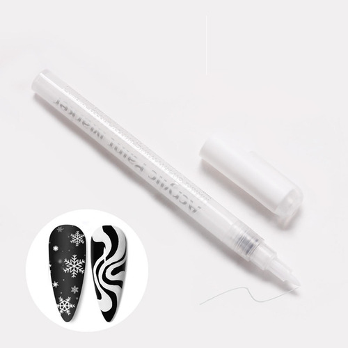 Caneta De Unha Colorida: Pontos E Ganchos Desenhados À Mão: