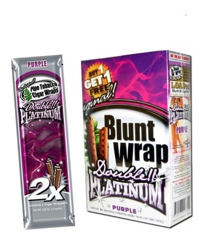 Imagen 1 de 4 de Papel Para Armar Blunt Wrap Purple X2 Und 110mm Saborizada