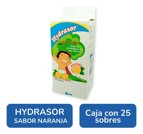 Hydrasor Electrolitos Orales Caja C/ 25 Sobres Sabor Naranja
