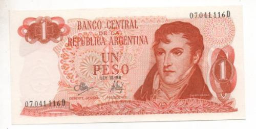 1 Peso Ley 18188 Año 1972 Bottero 2312 Cd 4003