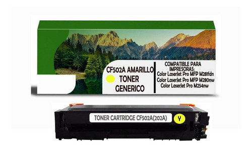 Tóner Genérico Cf502a Yellow Para Laserjet Pro M254dw/m281fd