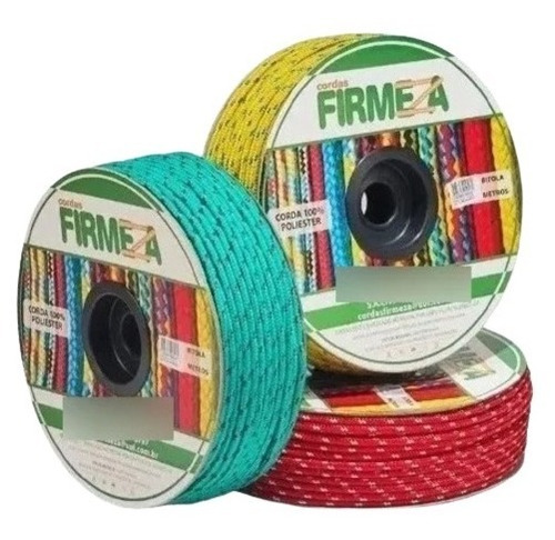 Rolo Corda 3mm X 390 Metros Poliéster Amarrar Carga Camping