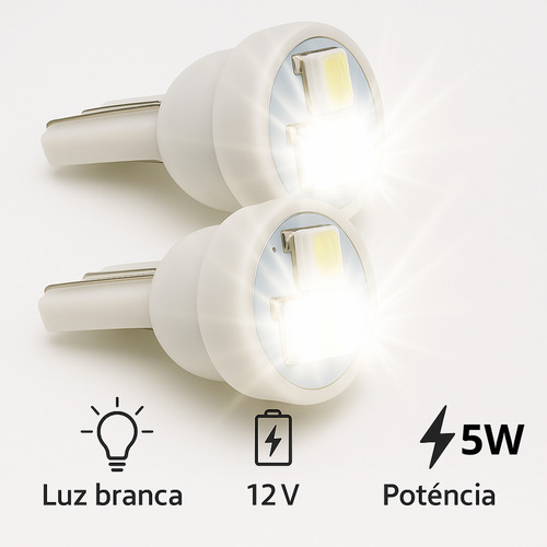 Kit Lâmpadas Super Led Fiat Siena Farol Alto Baixo E Milha