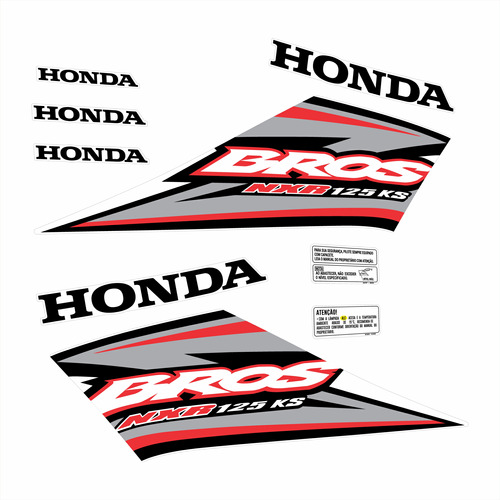 Calcos Honda Bros Nxr 125 Ks. Colores. Impresas, Laminadas