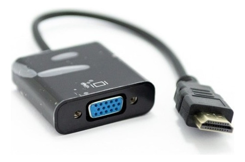 Conversor HDMI para VGA com cabo auxiliar e resolução 1080p