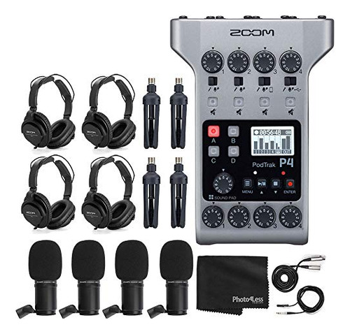 Grabadora Podcast Porttil Zoom Podtrak P4 + Mic Zoom M-1 + A