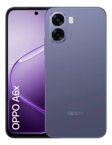 Smartphone Oppo A6x 128GB 12GB Ram (4GB + 8GB Virtual Ram) Bateria Gigante 6500 mAh Câmera AI NFC Violeta