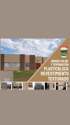 Revestimientos Texturado Plastic Block 30kg Rodillo Cocoa