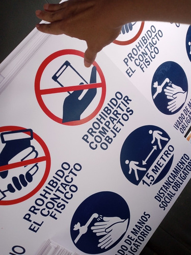 Imagen 10 de 10 de Señalización Bioseguridad Covid Avisos Letreros Oferta