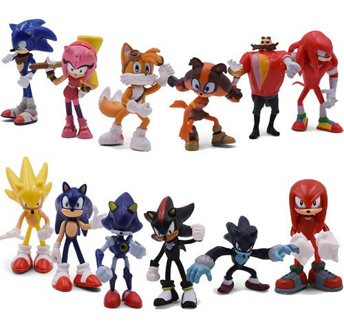 Figura De Acción Sonic The Hedgehog De 12 Piezas