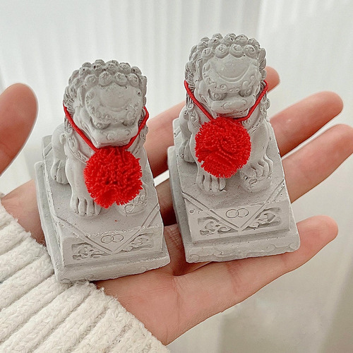 5 Paquete De 5-6 2 Estatuas De Piedra De Perros Fu 5 Piezas