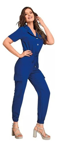 Palazzo/jumpsuit Cklass 391-82 Azul Outlet/saldos Mchn