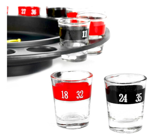Ruleta De Shots Casino Con 2 Bolas Y 16 Vasos