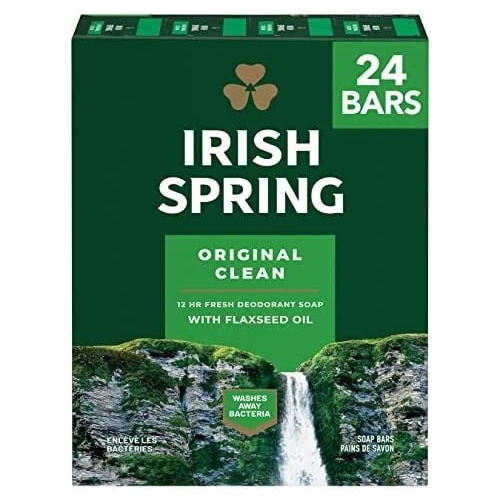 Jabón Desodorante Para Hombre Irish Spring 24 Unid (3.7 Oz)