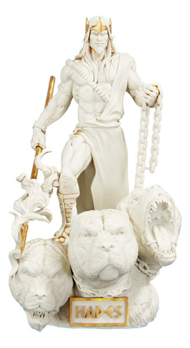 Estátua Hades - Deus Dos Mortos - Estatueta Imagem Plutão Cor Cor Mármore Dourado