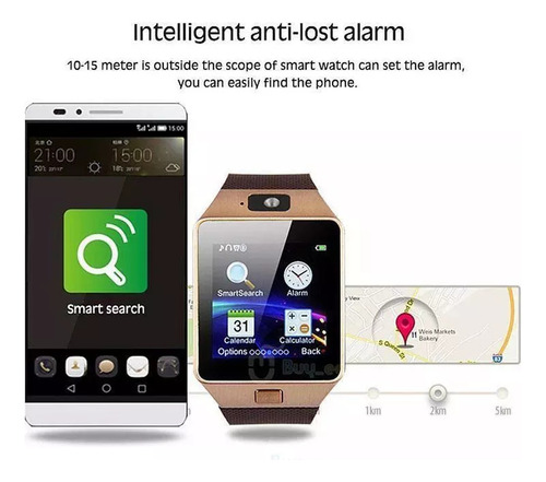 Reloj Inteligente Con Chip Y Teléfono Celular Con Cámara