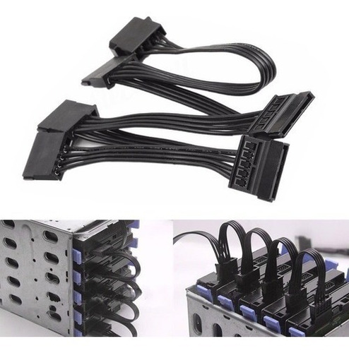Cabo Extensor De Energia Ide Molex Com 5 Sata 15 Pinos Chia