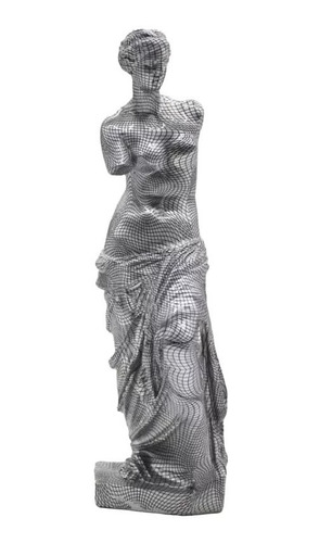 Figura De Poliresina Venus De Milo Plata 28 Cm
