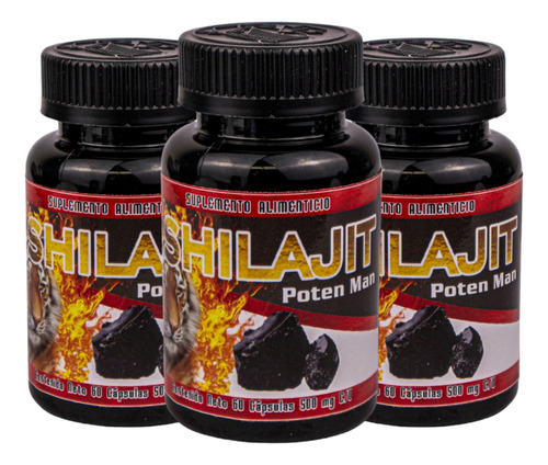 Shilajit 60 Cápsulas 3 Piezas