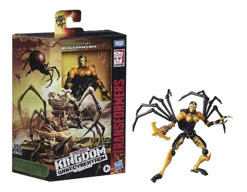Figura Transformers Kingdom War For Cybertron Black Arachnia