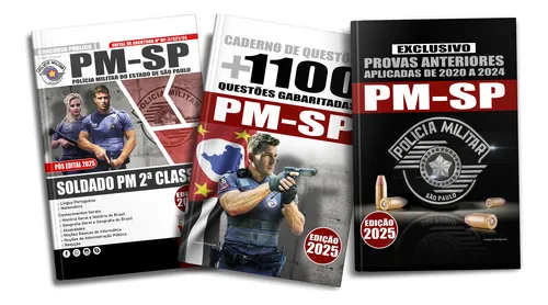 comprar Apostila Concurso Soldado Pm Sp 2° Classe Atualizada Combo Acompanha Caderno De Questões E Provas Anteriores Pronta Entrega Edital