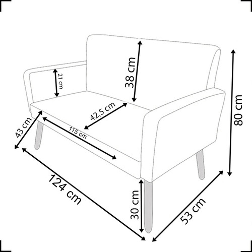 Kit Namoradeira + 4 Poltronas Decorativas Nina Suede Verde Cor Terracota