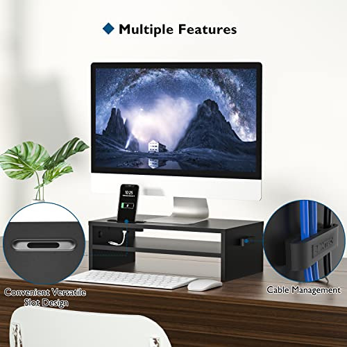 Soporte De Monitor De Madera, Soporte De Soporte Para Escrit