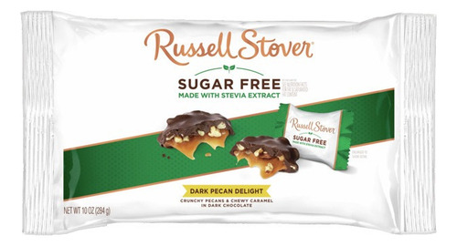 Russell Stover Chocolate Oscuro Nuez Caramelo 284grs.