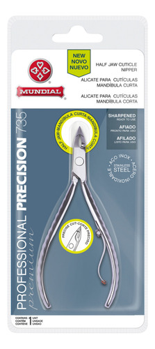 Alicate de cutícula Mundial 735-PR professional premium precision aço inox