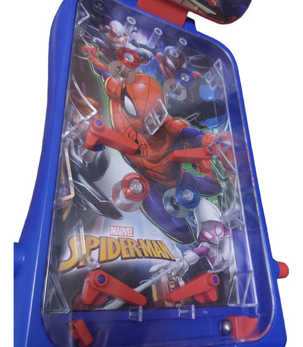 Juego Mesa Pinball Flipper Electronico Spiderman Tapimovil